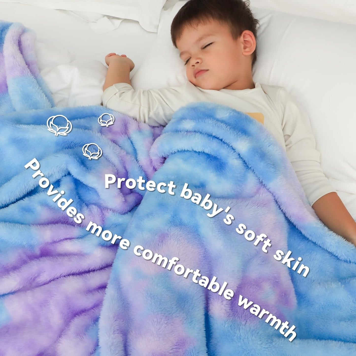 Fuzzy Fleece Throw Blanket - Warm & Lightweight