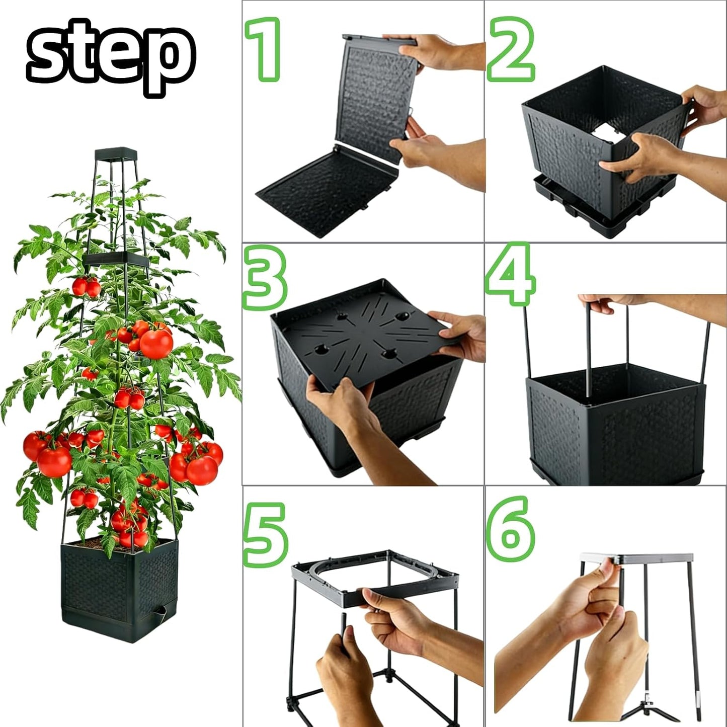 Raised Garden Planter Boxes with Trellis - 2 Pack