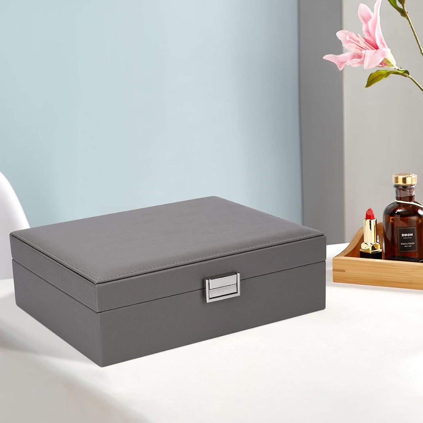 Travel Jewelry Organizer Case - Compact with Compartments