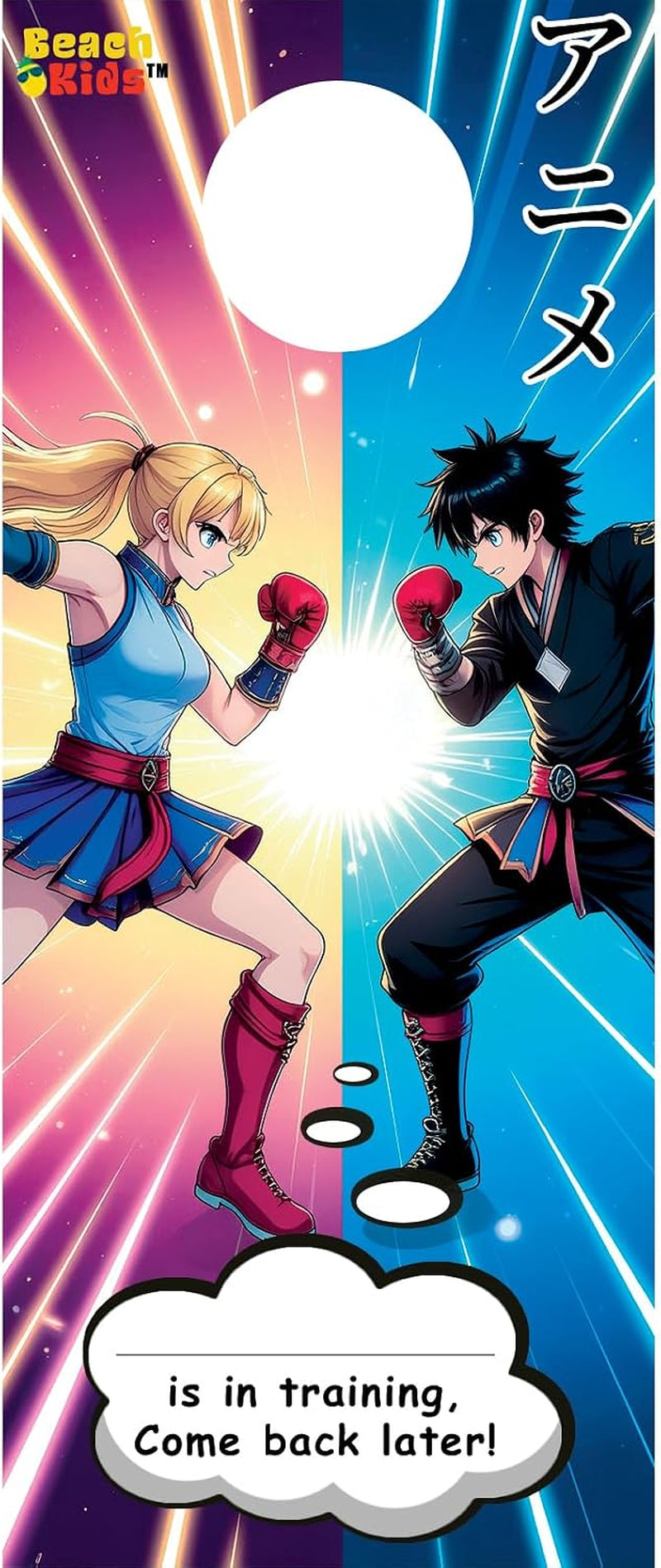 Anime Fleece Blanket Set with Stickers - 45X60In