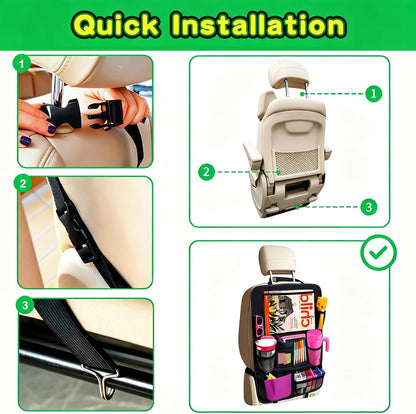 Back Seat Kick Mats with Tablet Holder - 2 Pack