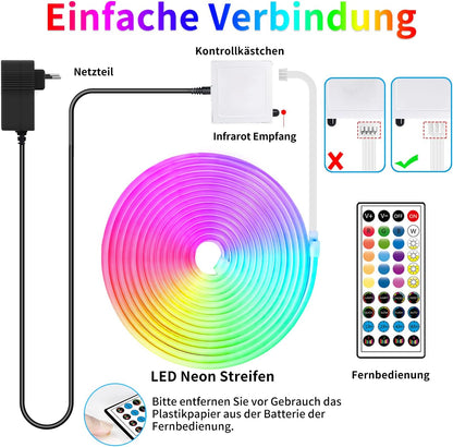 132Ft Neon LED Rope Lights - Waterproof, App Controlled