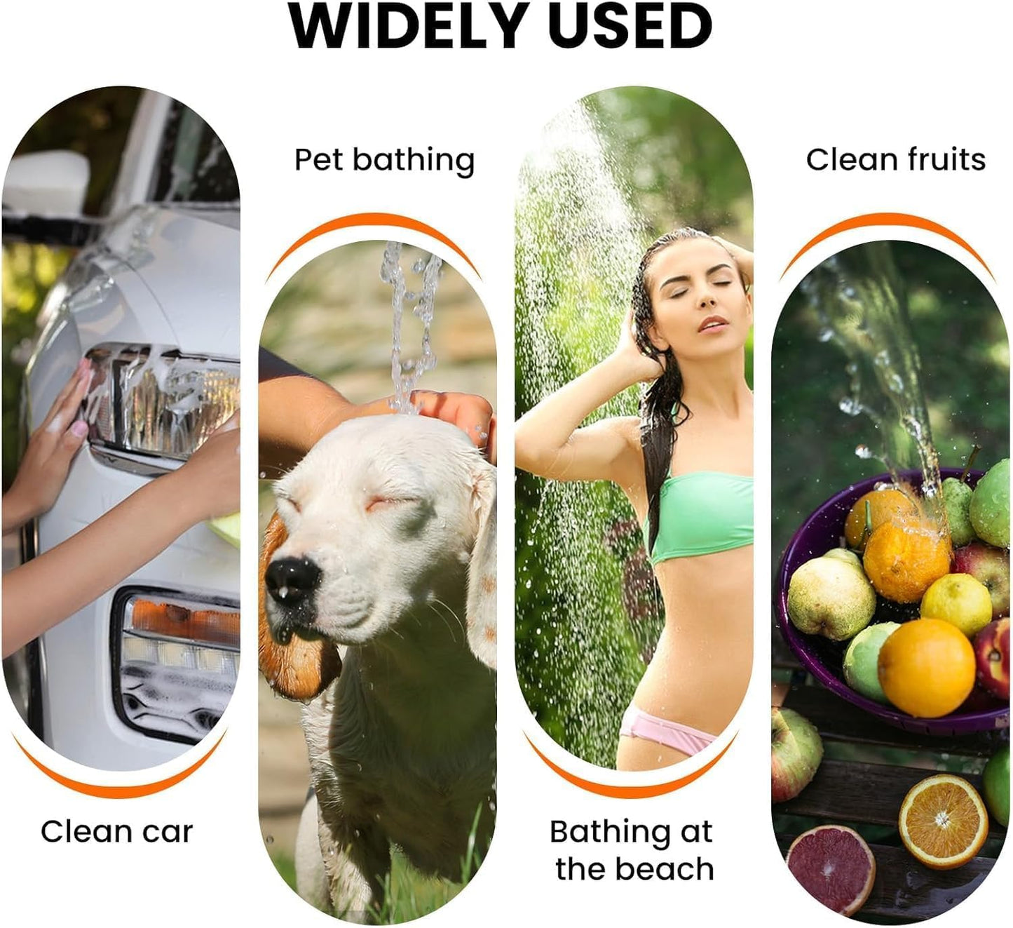 Portable Camping Shower Pump - Adjustable Flow, Rechargeable