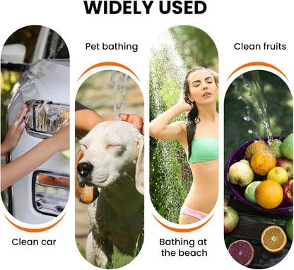 Portable Camping Shower Pump - Adjustable Flow, Rechargeable