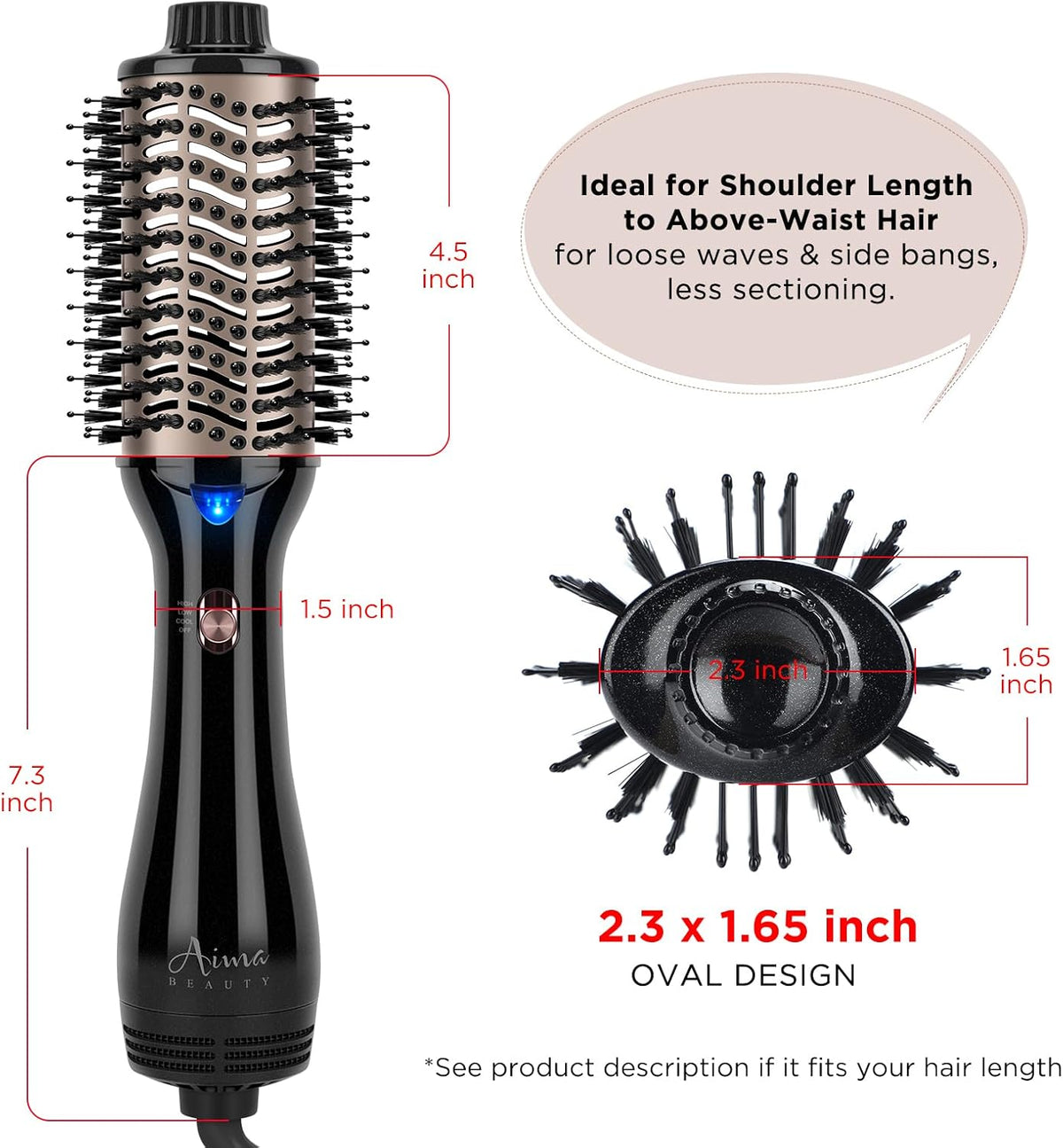 One-Step Volumizing Hair Dryer Brush - 4-In-1 Salon Styler