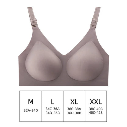 Seamless Wireless Comfort Bra - Deep V, Jelly Colors