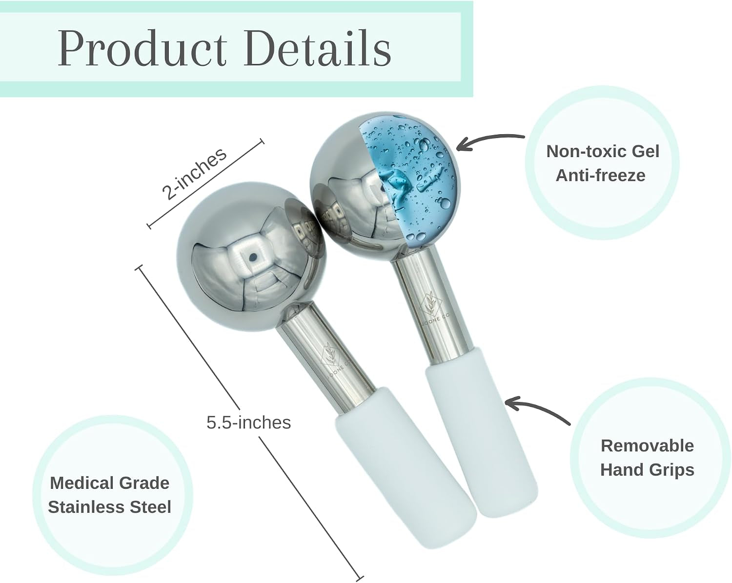Cryo Face & Eye Roller Set - Reduces Dark Circles (2 Pack)