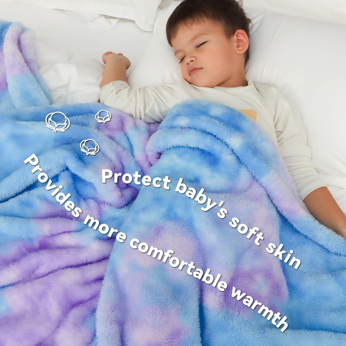 Fuzzy Fleece Throw Blanket - Warm & Lightweight
