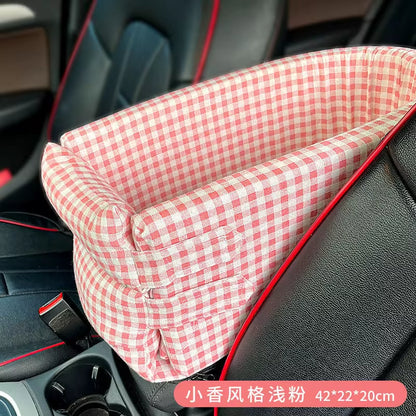 Center Console Dog Car Seat - Safety Travel Bed