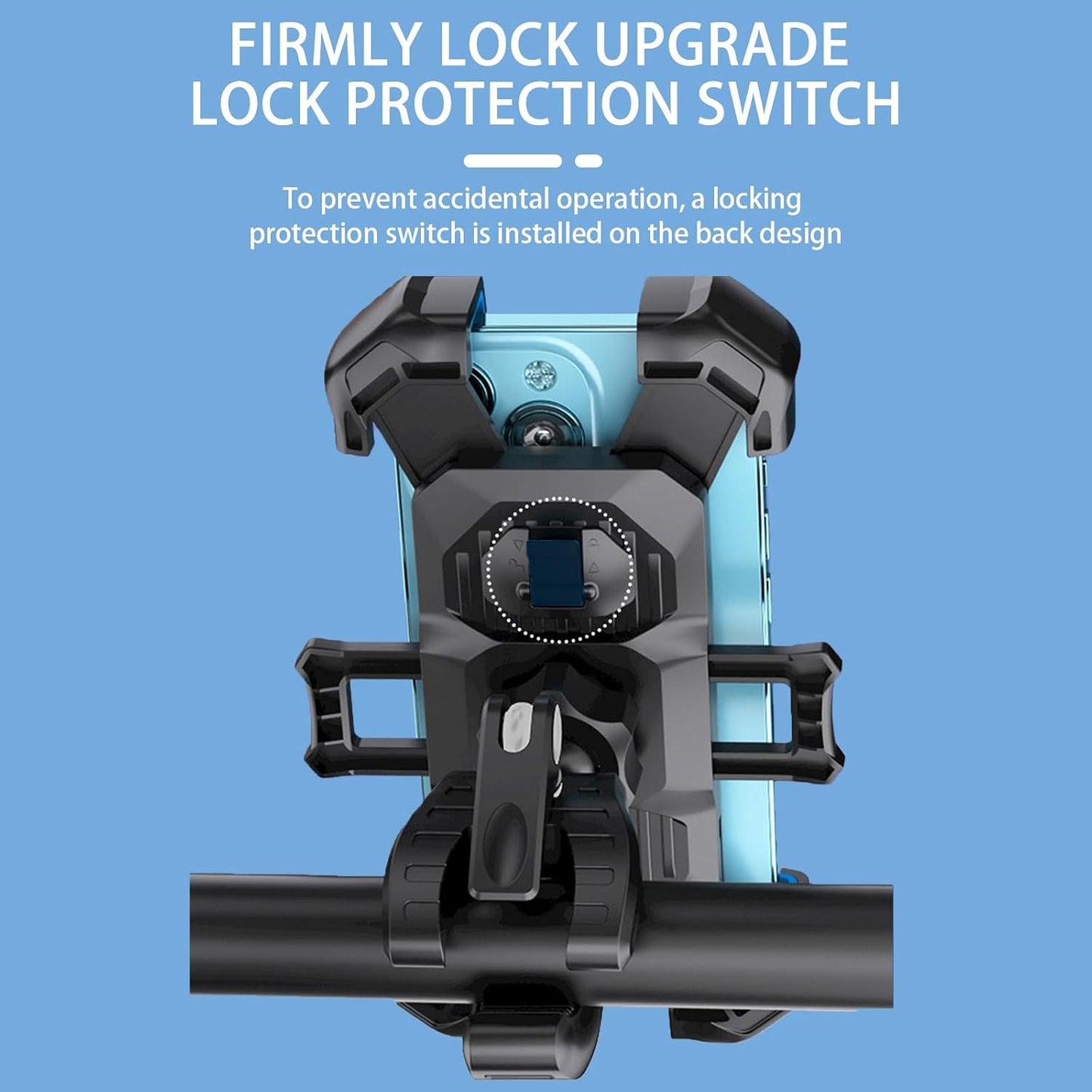 Motorcycle Phone Mount - Auto-Lock, 360 Rotating