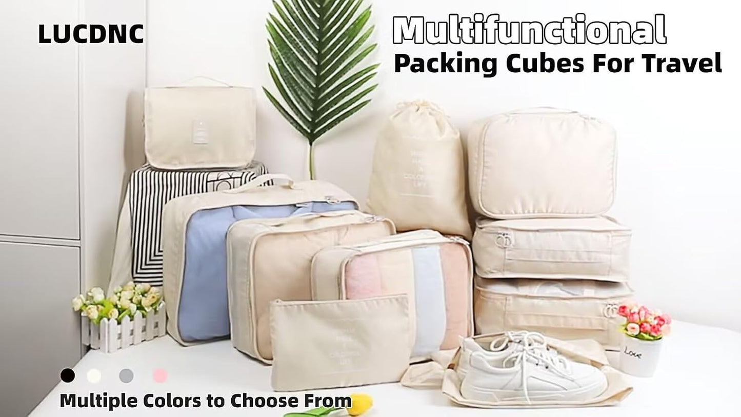10-Piece Packing Cubes - Expandable Suitcase Organizers