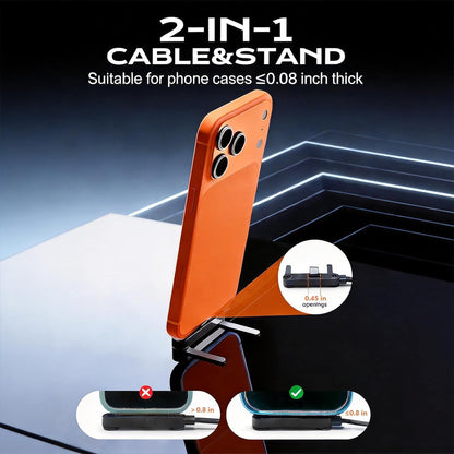 2-In-1 Charging Cable & 360 Phone Stand - 240W Fast Charge