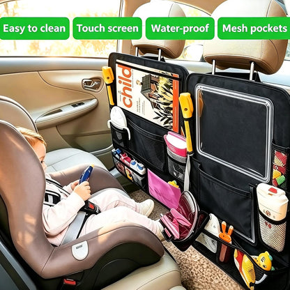 Back Seat Kick Mats with Tablet Holder - 2 Pack