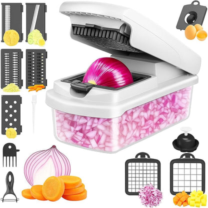 15-In-1 Chopper & Mandoline Set - Spiralizer Included