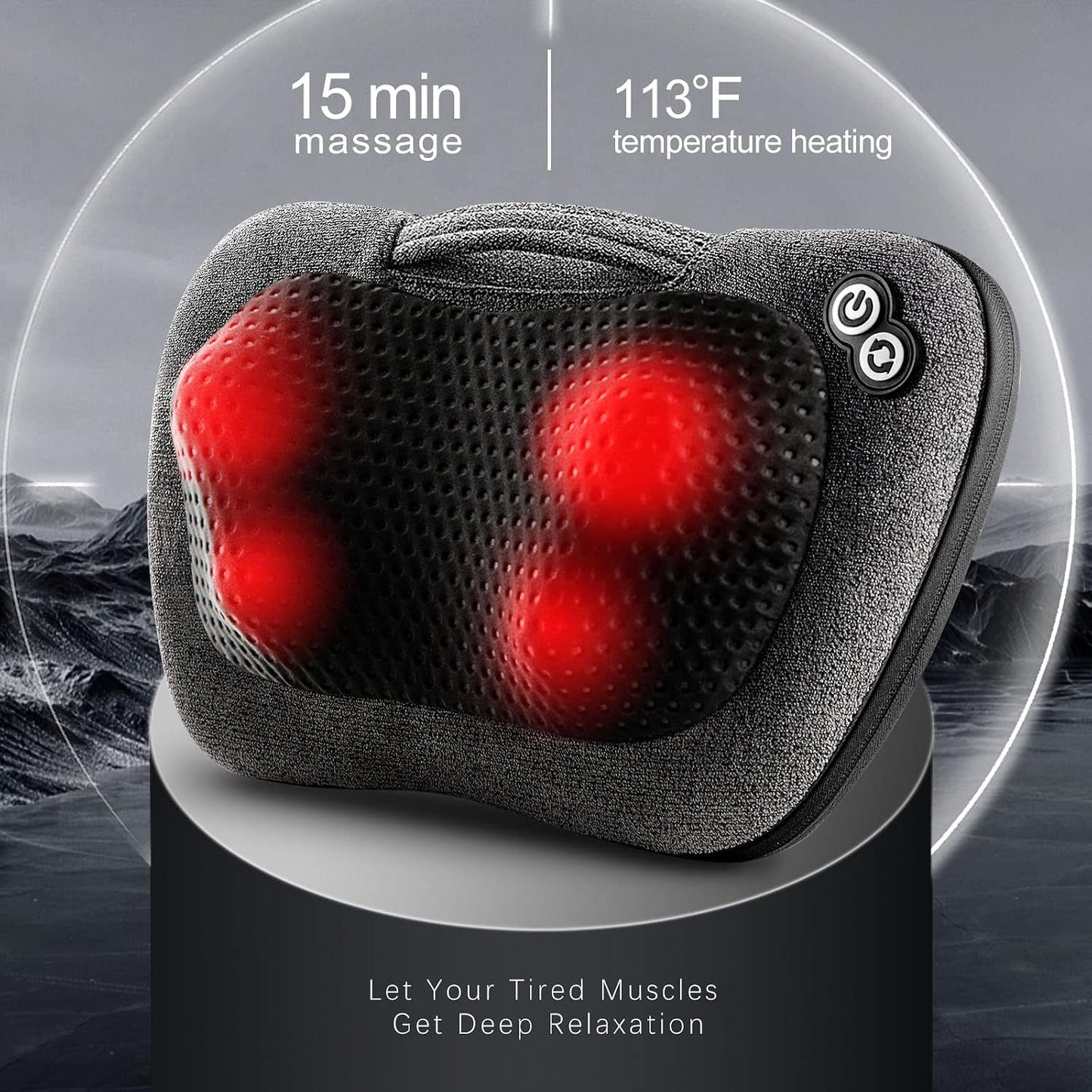 Deep Kneading Back Massager with Heat - Home & Car