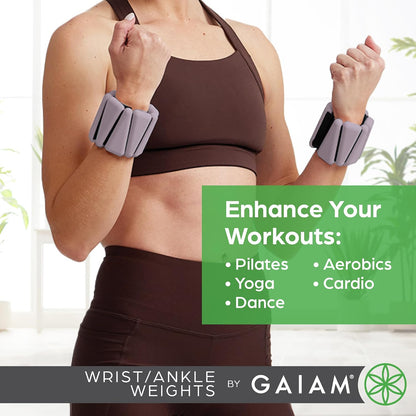 Adjustable Wrist & Ankle Weights - Yoga, Barre & Cardio