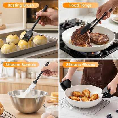 21-Piece Silicone Air Fryer Liners - Fits Ninja Dual Basket