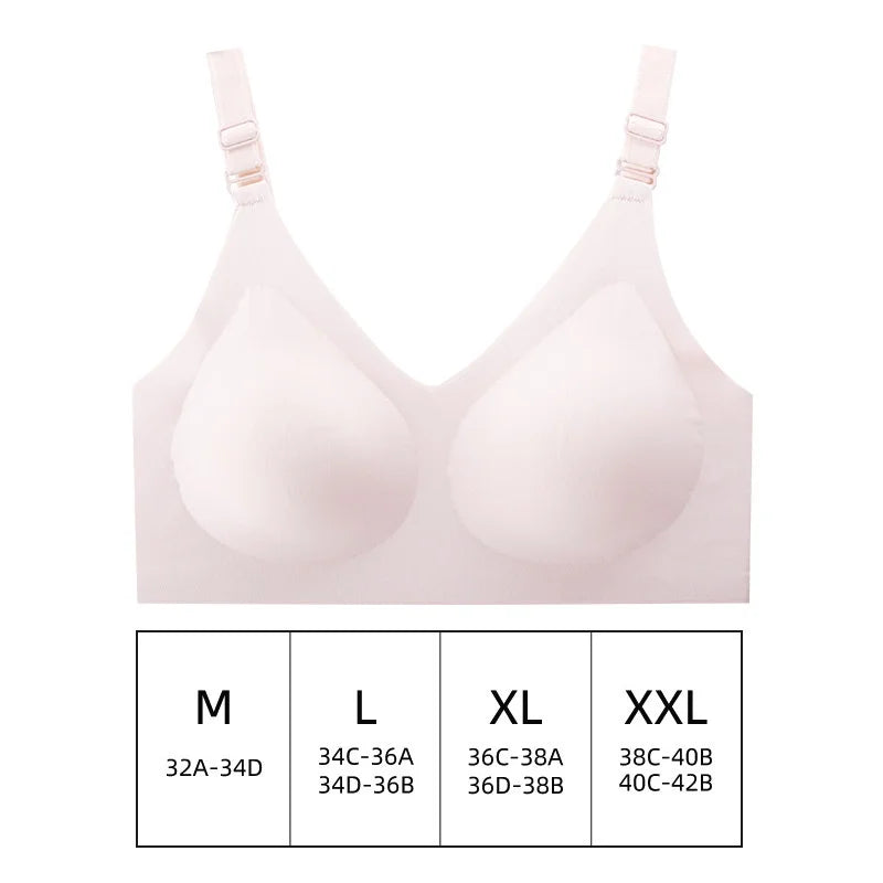 Seamless Wireless Comfort Bra - Deep V, Jelly Colors