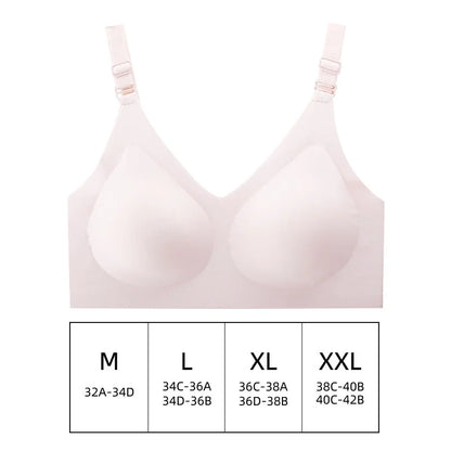 Seamless Wireless Comfort Bra - Deep V, Jelly Colors