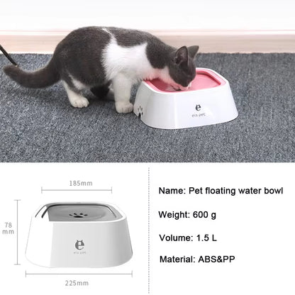 No-Spill Dog Water Bowl - Floating Disc Stops Splashing