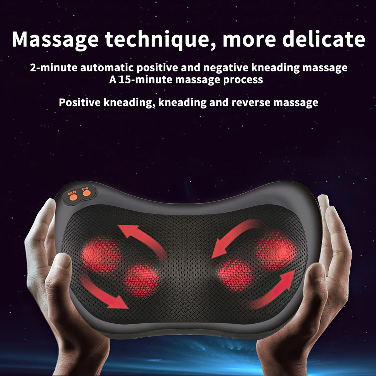 Shiatsu Neck Massager Pillow with Heat - Home, Office & Car