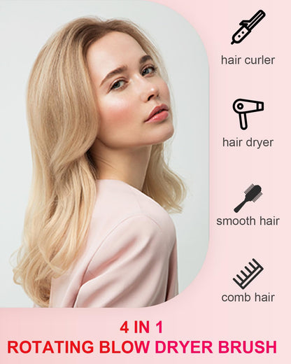 Rotating Blow Dryer Brush Set - 1.5In & 2In Spin Heads