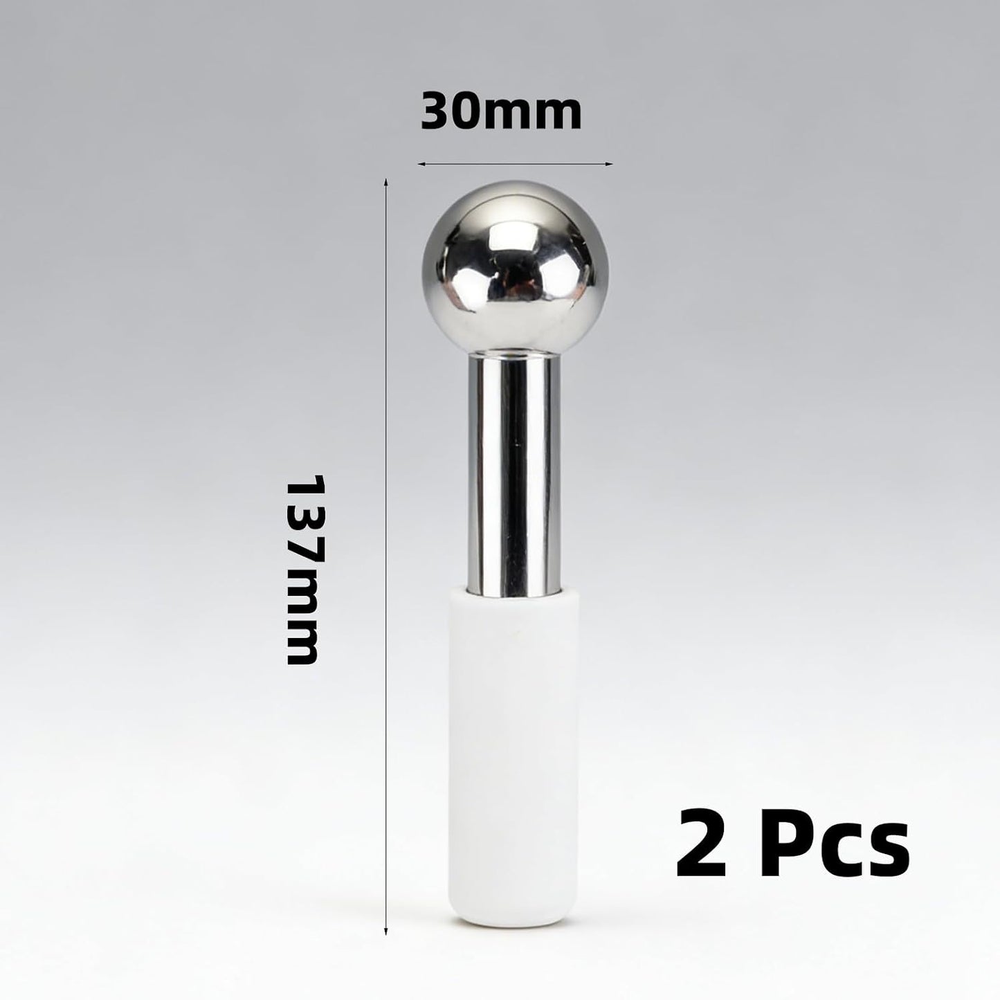 Facial Ice Globes - Unbreakable Steel Cryo Rollers (2 Pack)