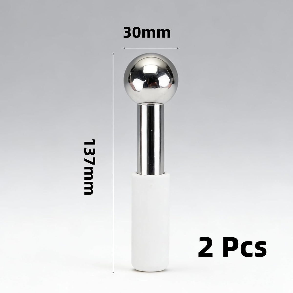 Facial Ice Globes - Unbreakable Steel Cryo Rollers (2 Pack)