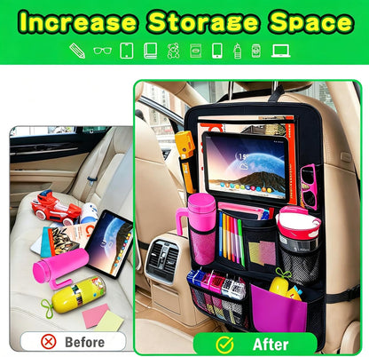 Back Seat Kick Mats with Tablet Holder - 2 Pack