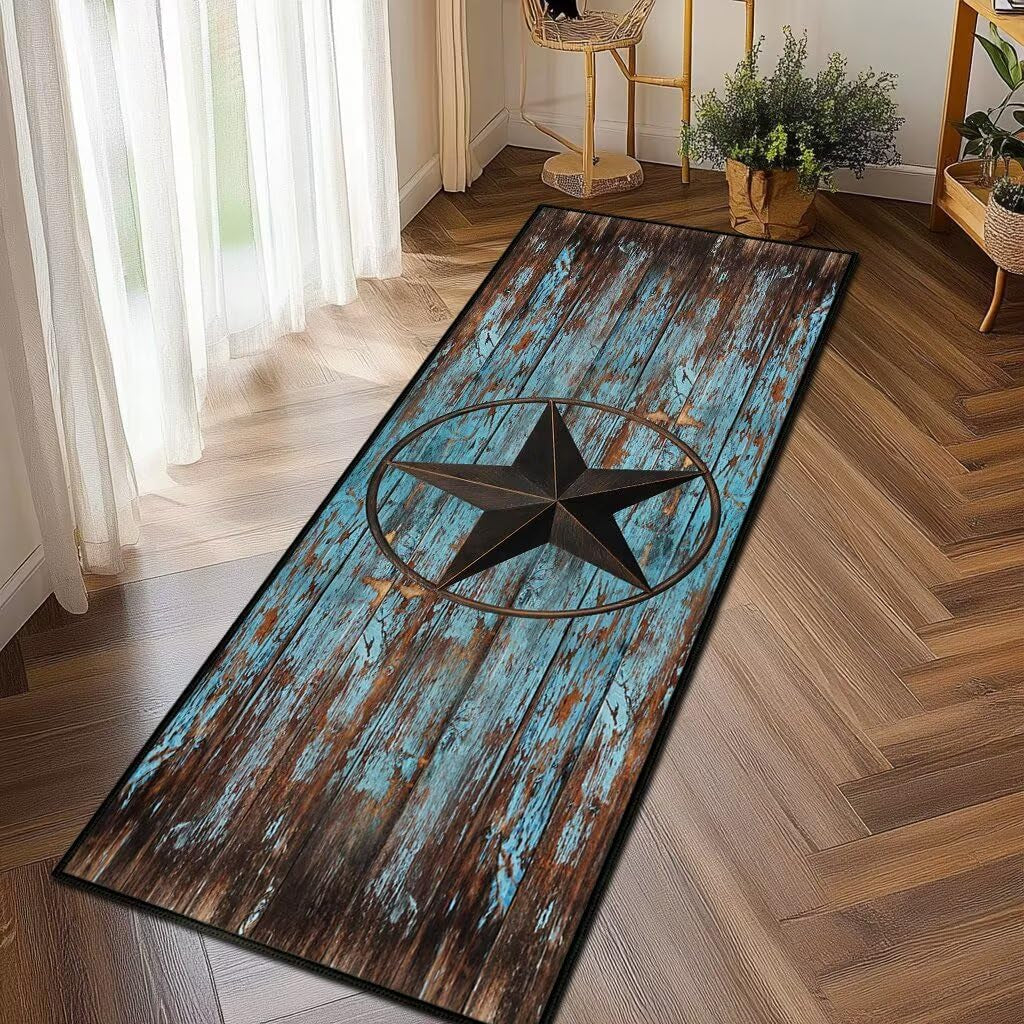Western Star Runner Rug 2X6 - Washable, Non-Slip