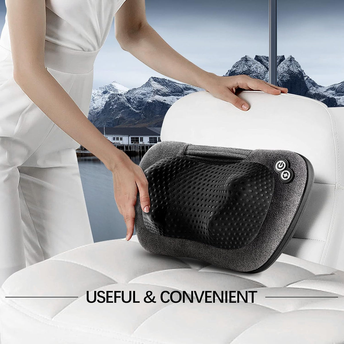 Deep Kneading Back Massager with Heat - Home & Car