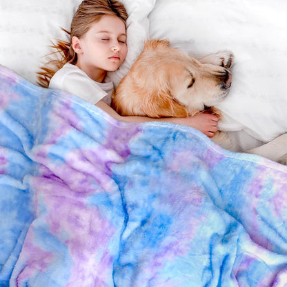 Fuzzy Fleece Throw Blanket - Warm & Lightweight