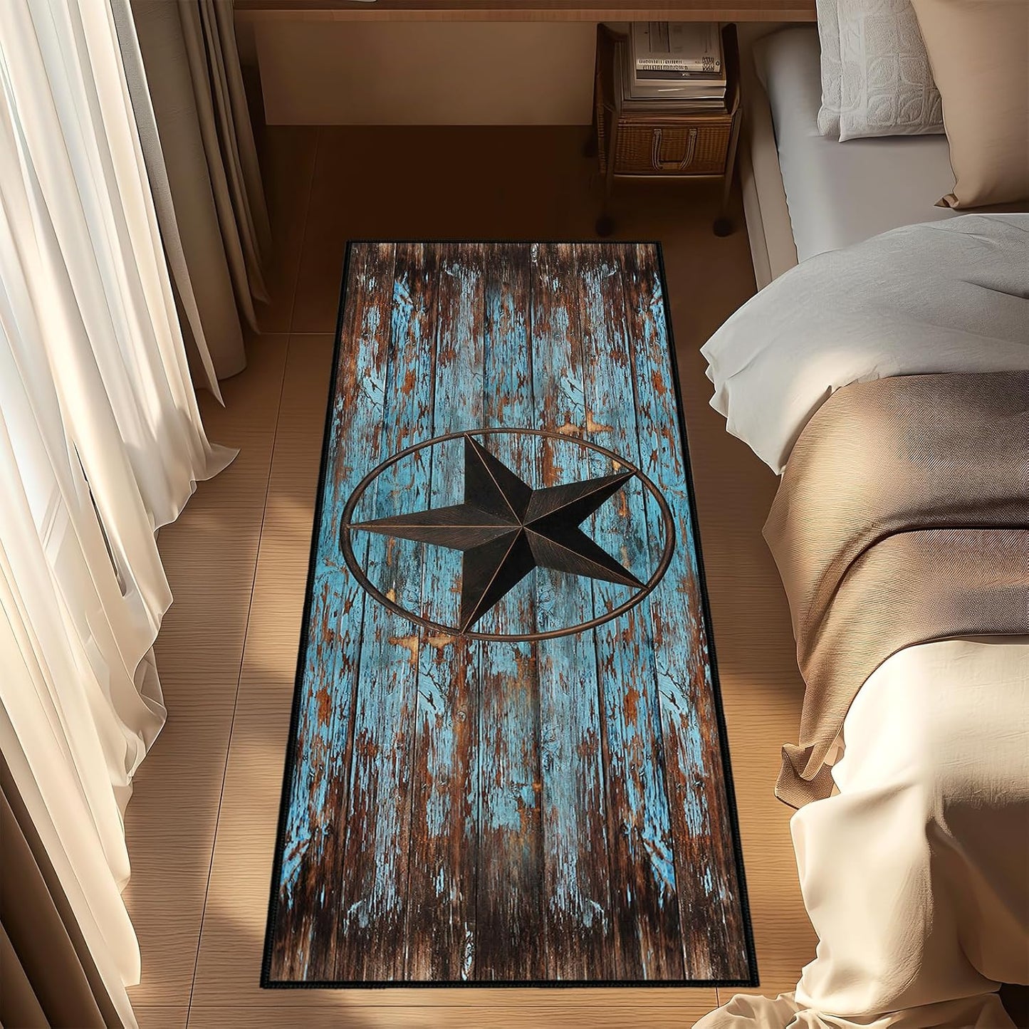 Western Star Runner Rug 2X6 - Washable, Non-Slip