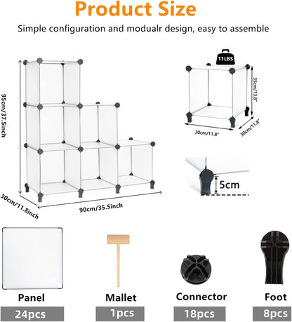 6-Cube Stackable Closet Organizer - DIY Modular Shelving