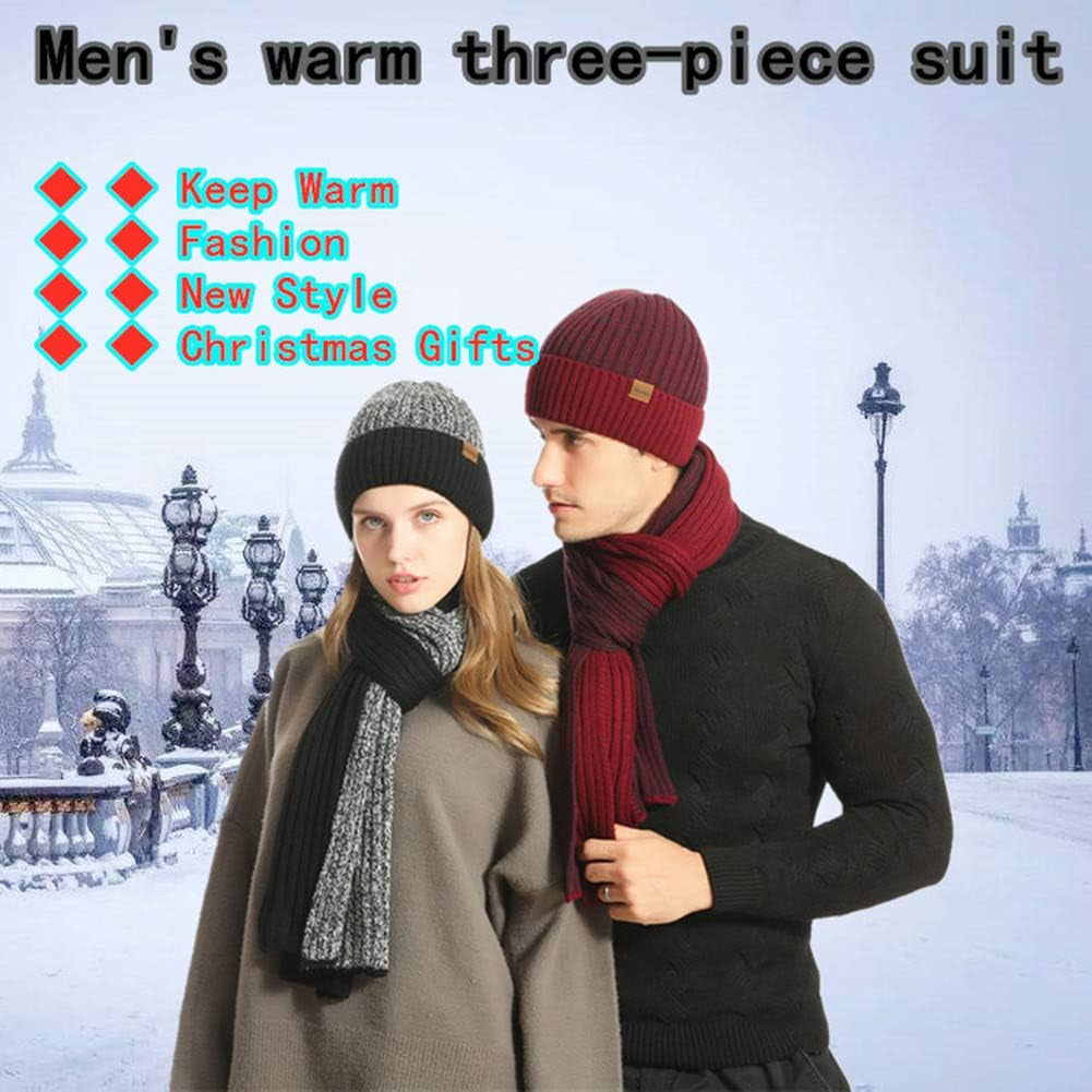 Mens Winter Set - Beanie, Scarf & Touchscreen Gloves (3 Pc)