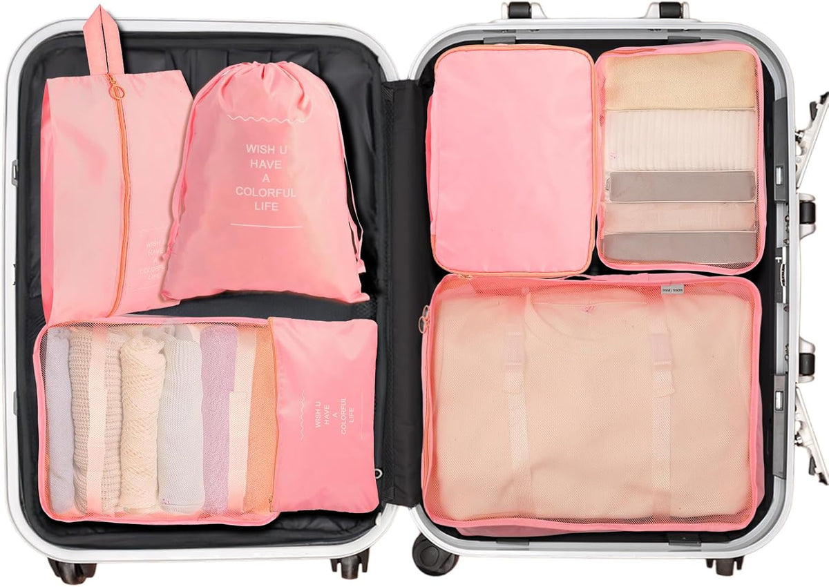 12-Piece Packing Cubes Set - Suitcase Organizer, Grey