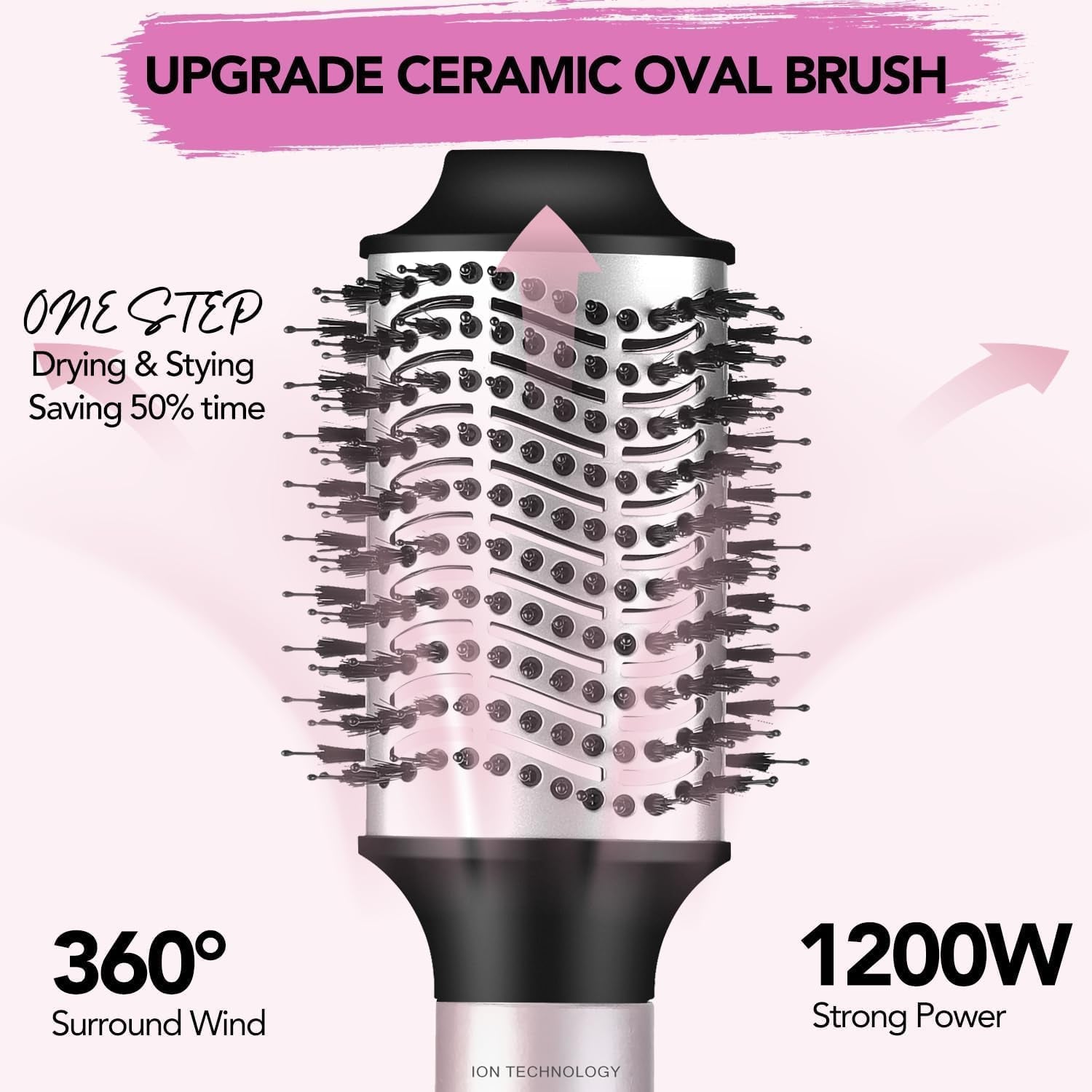 3-In-1 Ionic Hot Air Brush - Dry, Volumize & Style