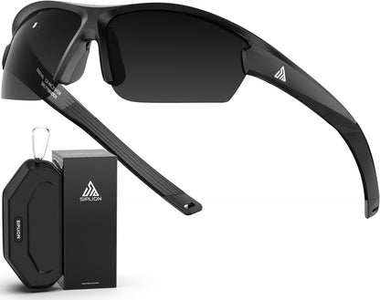 Polarized Sport Sunglasses - UV400, Anti-Slip Wrap Frame