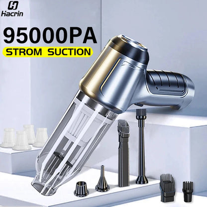 Cordless Car Vacuum - 95,000PA Suction with Blower