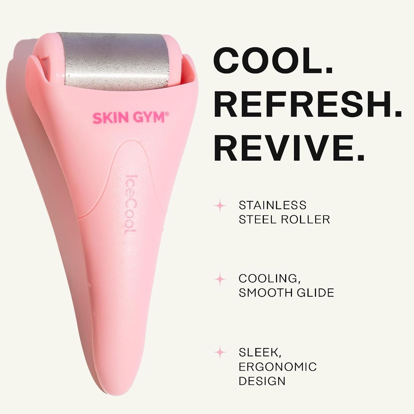 Stainless Steel Ice Roller for Face - Depuffs in 60 Seconds
