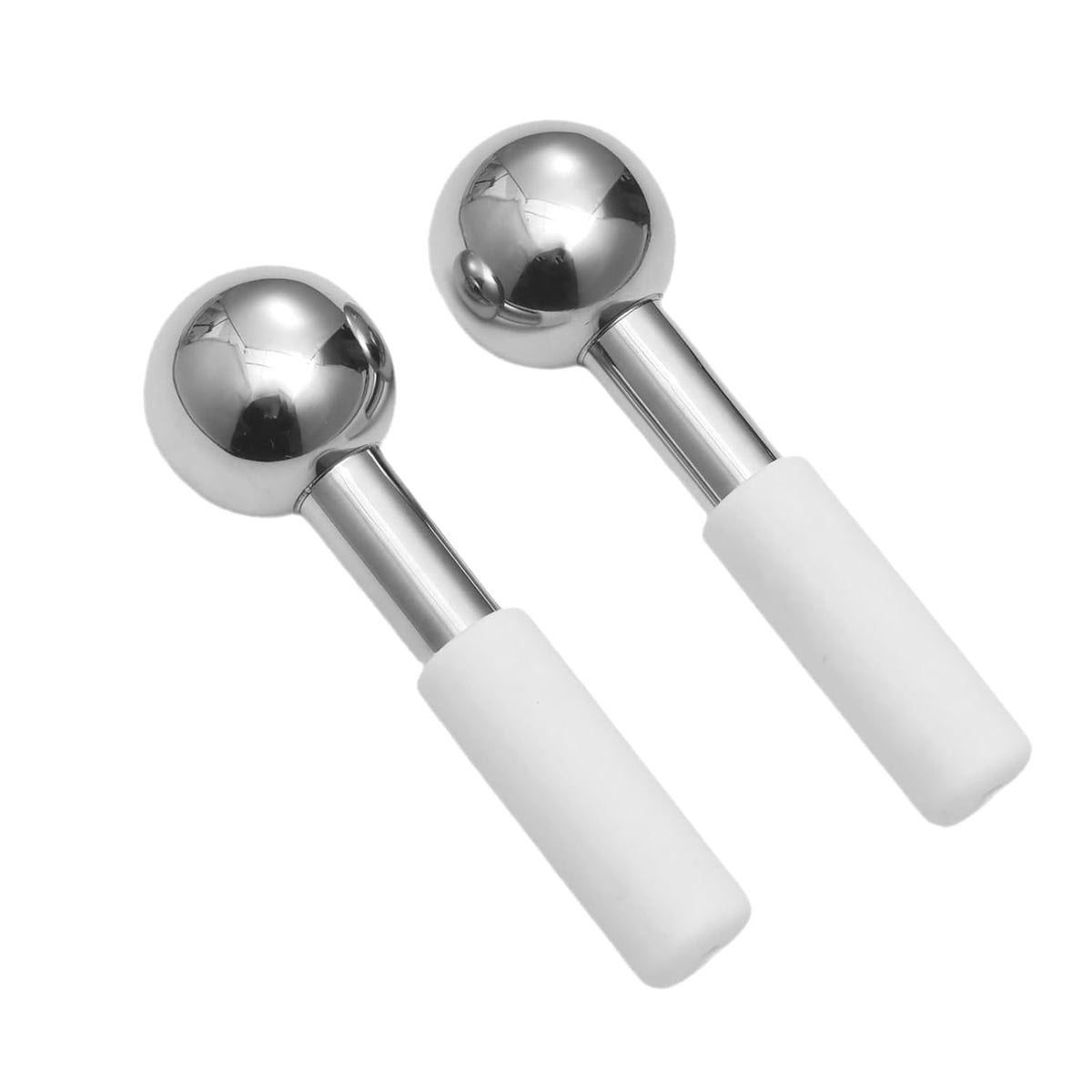 Facial Ice Globes - Unbreakable Steel Cryo Rollers (2 Pack)