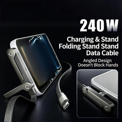 2-In-1 Charging Cable & 360 Phone Stand - 240W Fast Charge