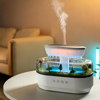 Raindrop Aroma Diffuser - White Noise & LED Waterfall