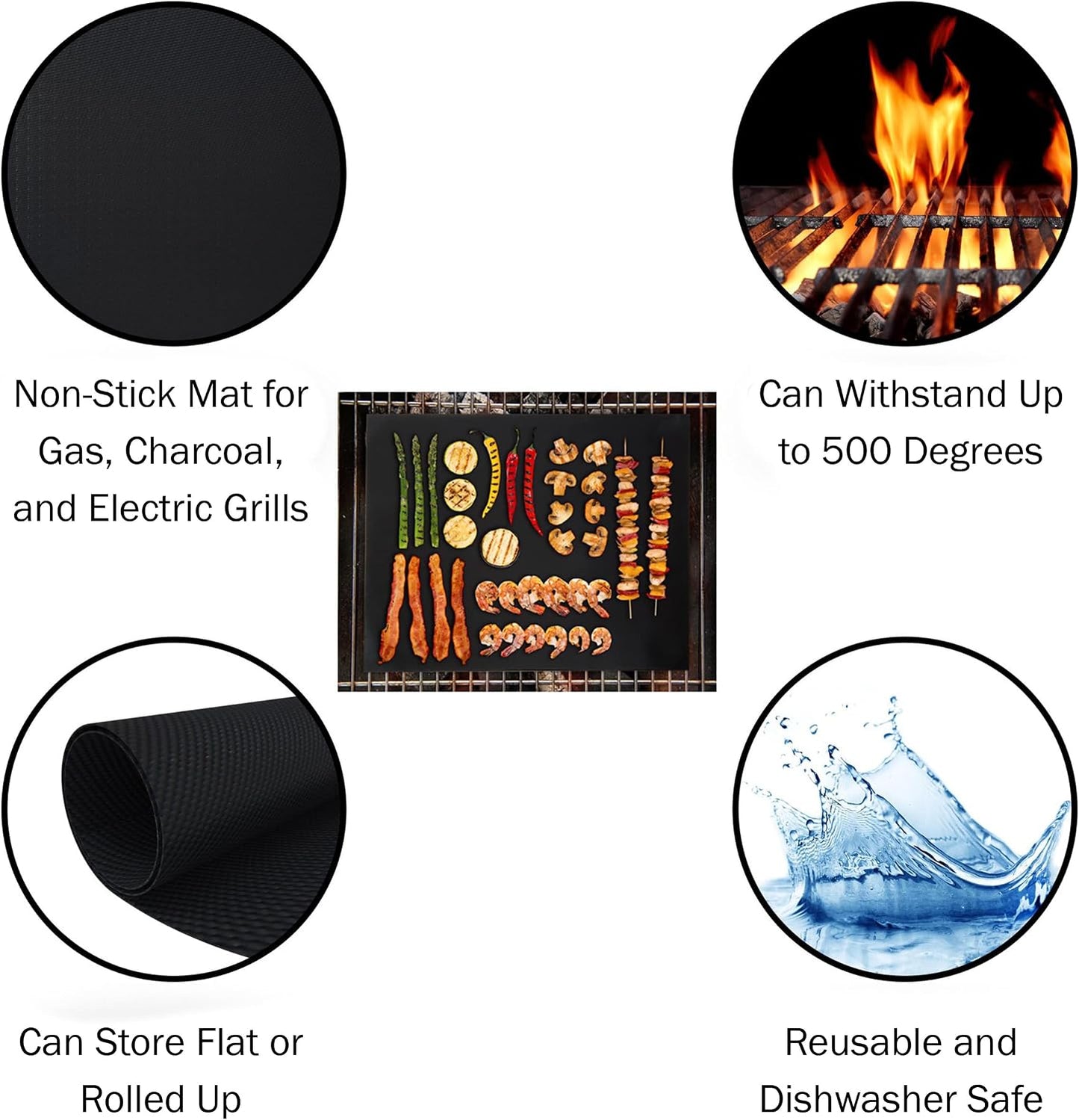 18-Piece BBQ Grill Set with Aluminum Case & Mats
