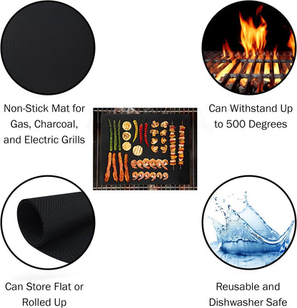 18-Piece BBQ Grill Set with Aluminum Case & Mats