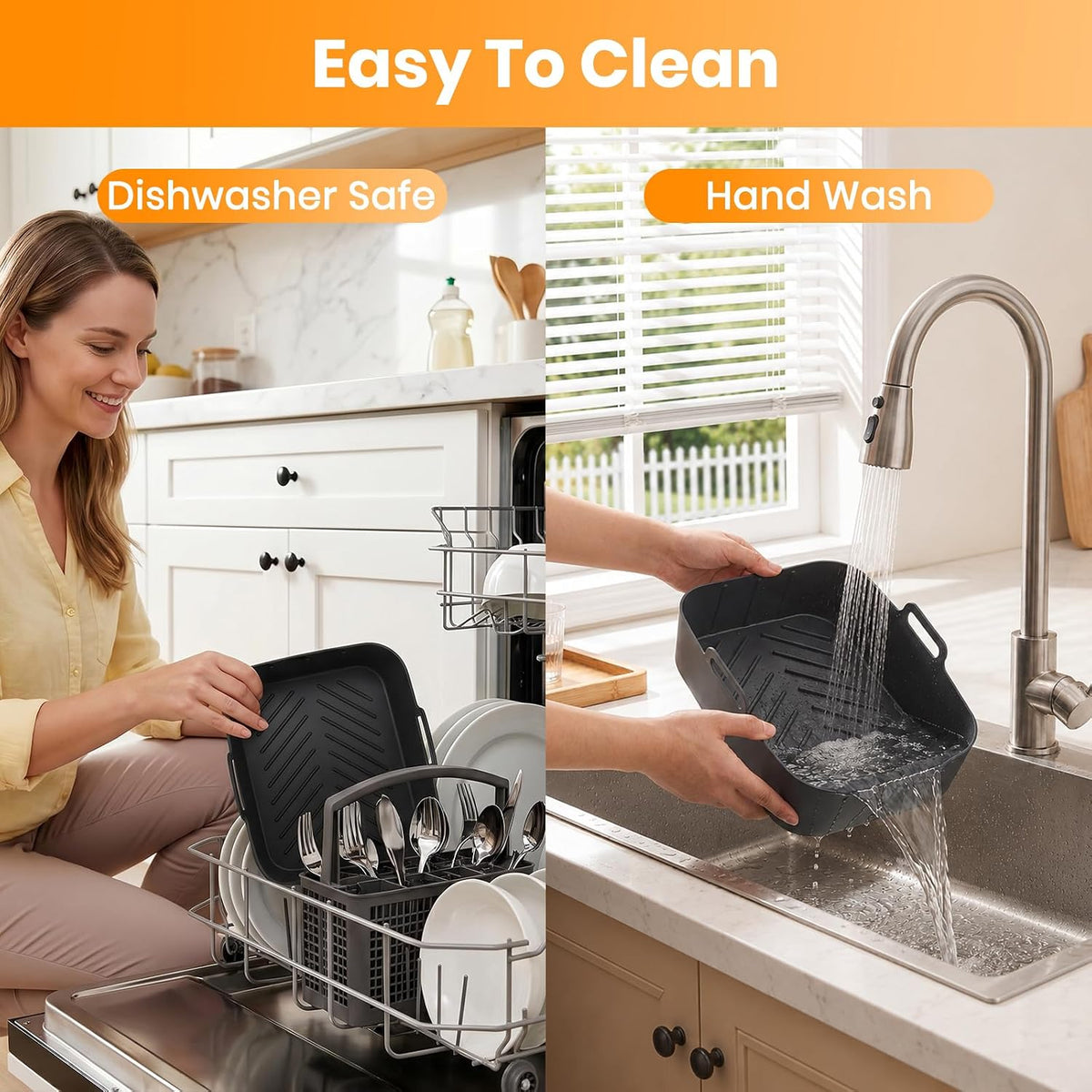 21-Piece Silicone Air Fryer Liners - Fits Ninja Dual Basket