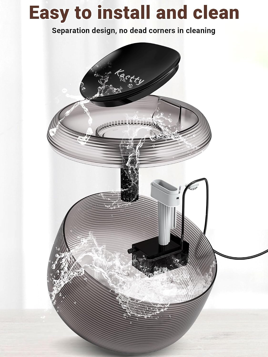 Large Cat Water Fountain 3.5L - Easy-Clean, LED Indicator