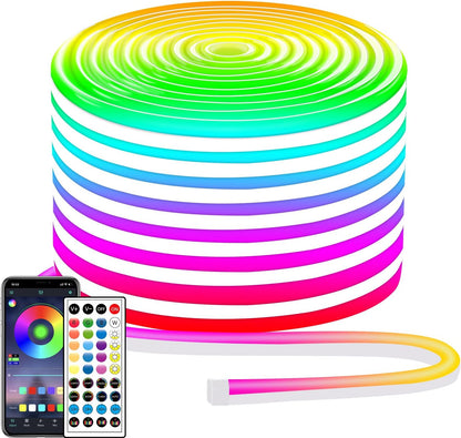 132Ft Neon LED Rope Lights - Waterproof, App Controlled