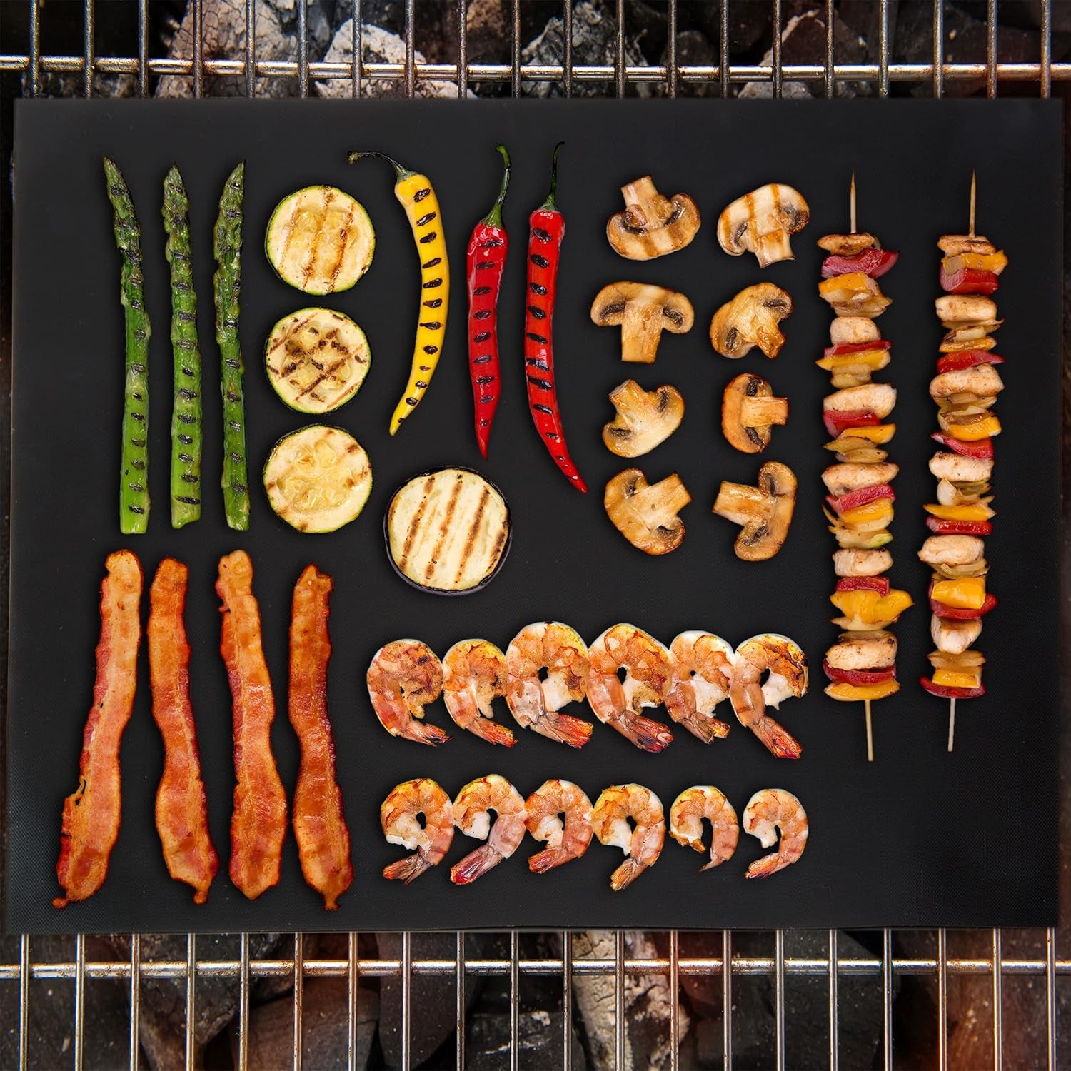 18-Piece BBQ Grill Set with Aluminum Case & Mats