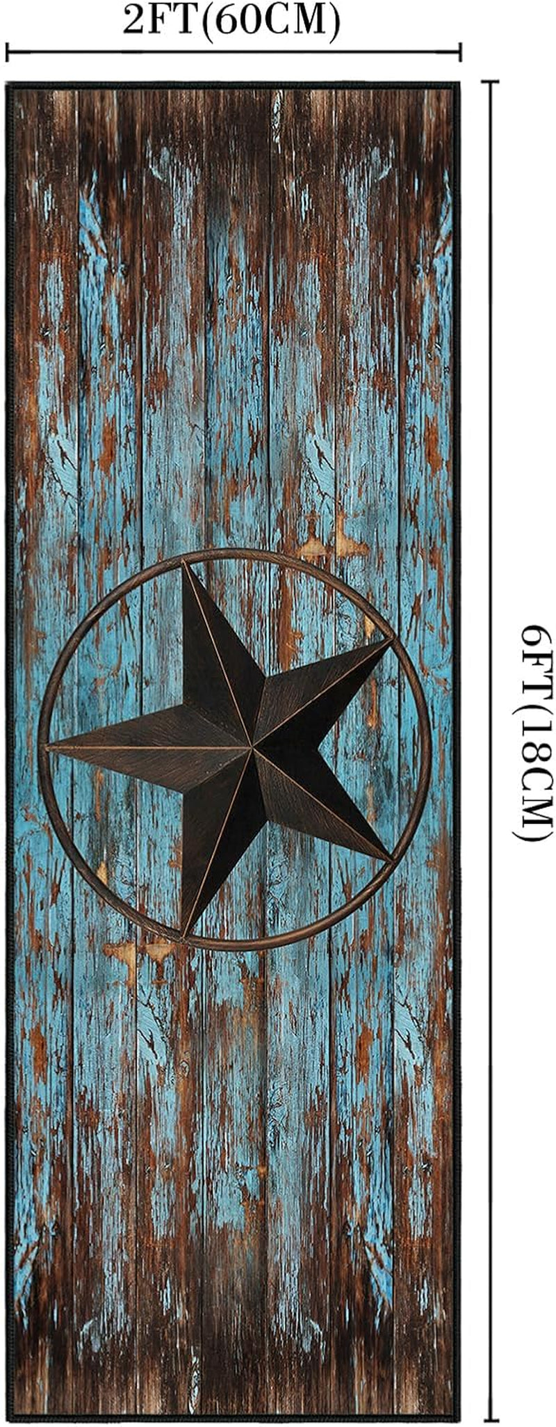 Western Star Runner Rug 2X6 - Washable, Non-Slip